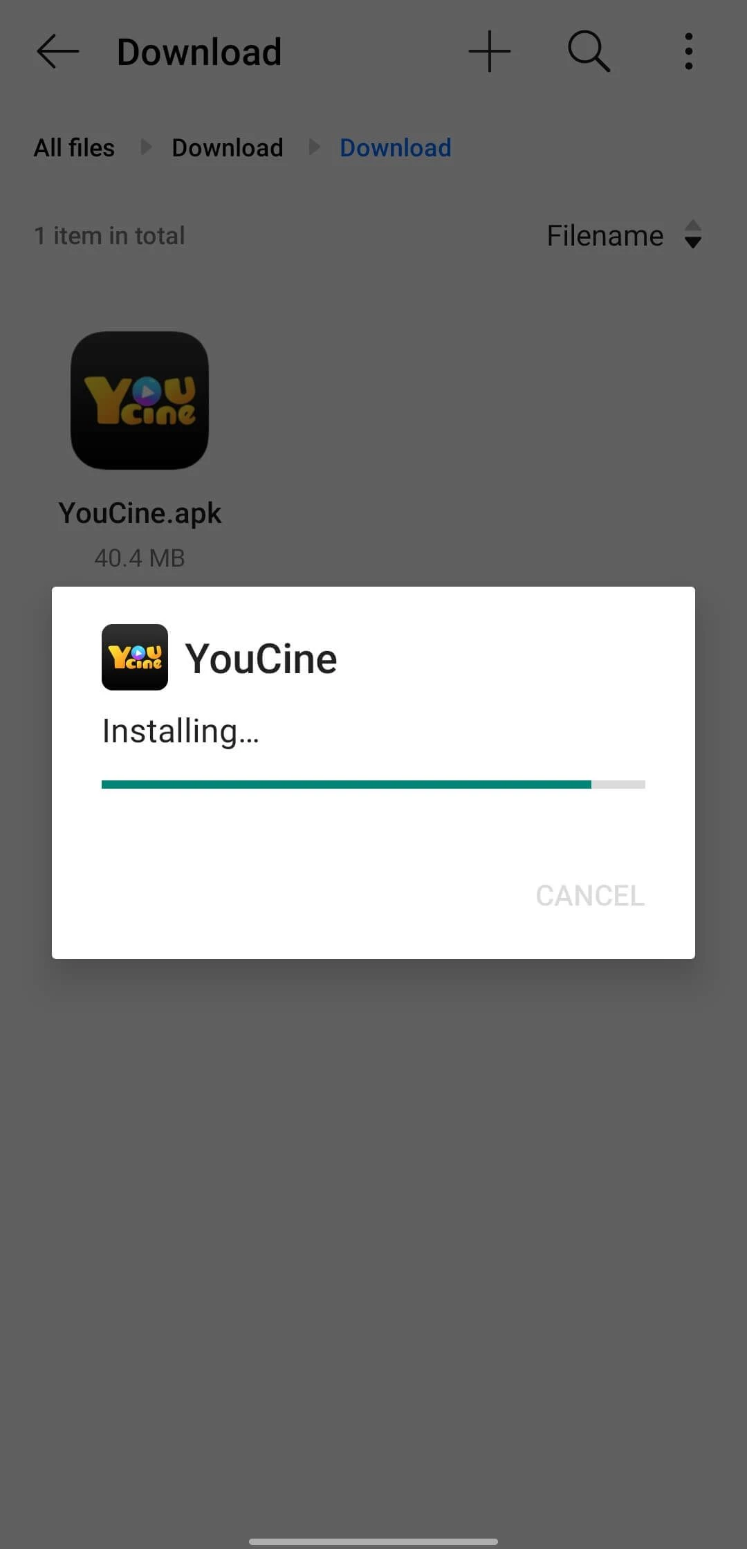 Catalogo de filmes gratuitos no Youcine APK para assistir online no celular
